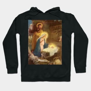 Vintage Christmas Nativity Scene Hoodie